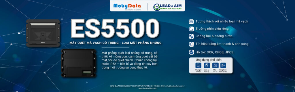 MOBYDATA ES5500 MẶT PHẮNG QUÉT– SỨC MẠNH BÊN TRONG CỦA MỌI KIOSK, CHECK-IN TỰ ĐỘNG VÀ DỊCH VỤ CÔNG CỘNG